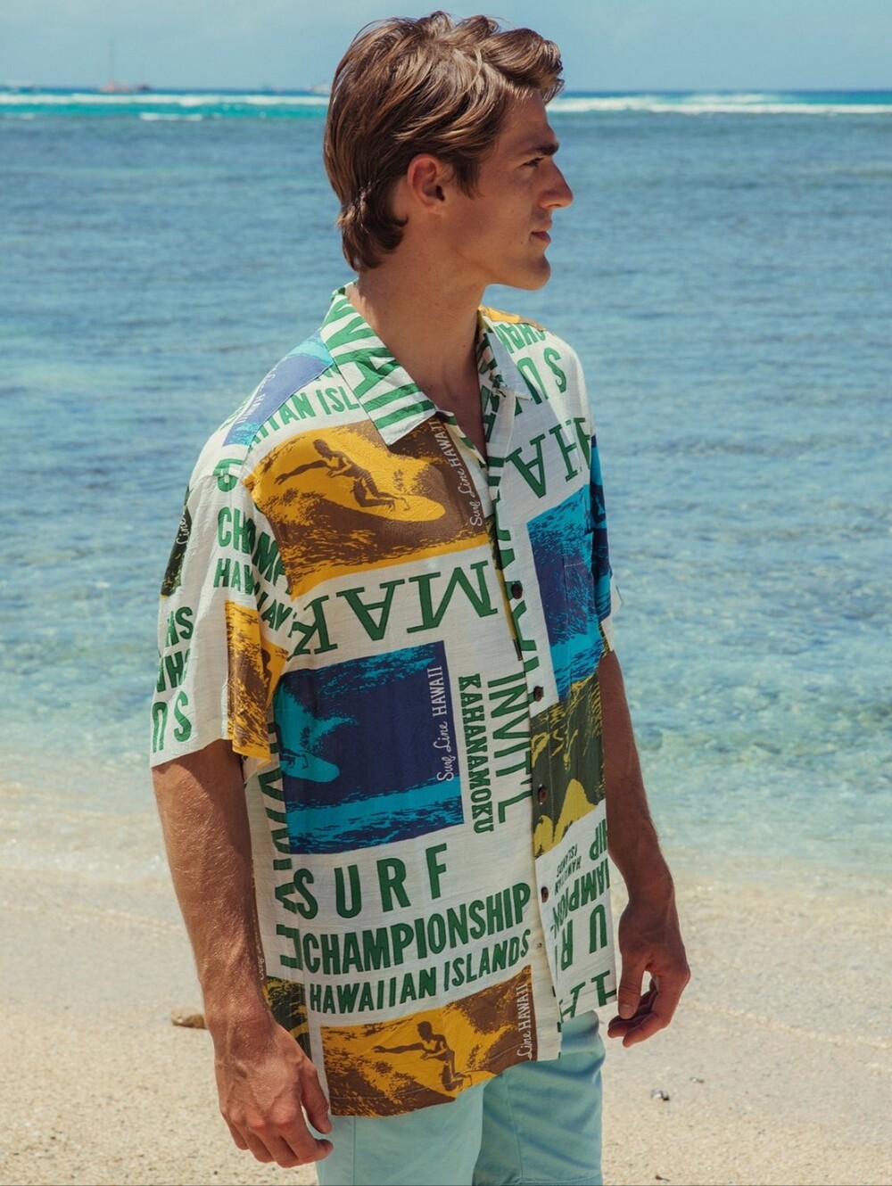 Mens Jams World Surfline Surf Contest Shirt Large